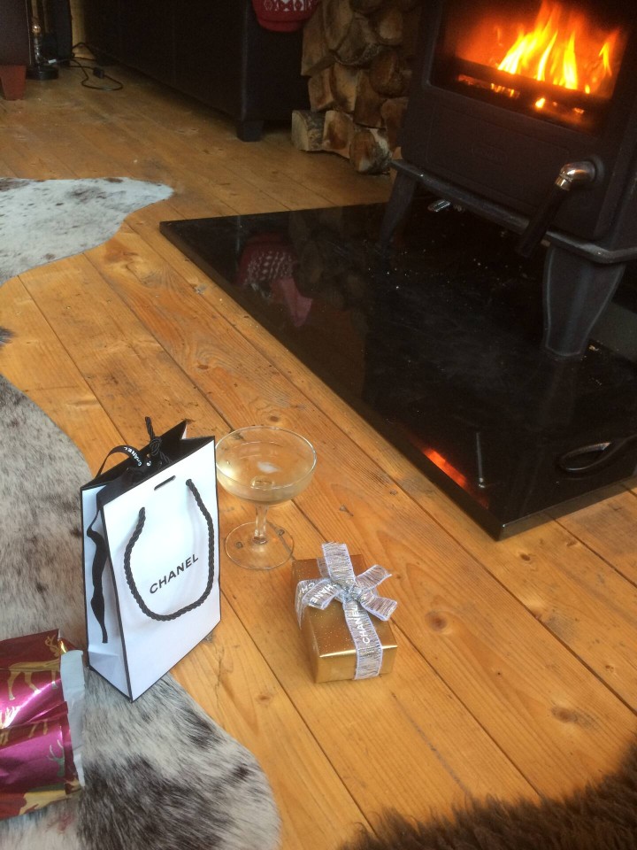 By the fire - The Spa Cabin