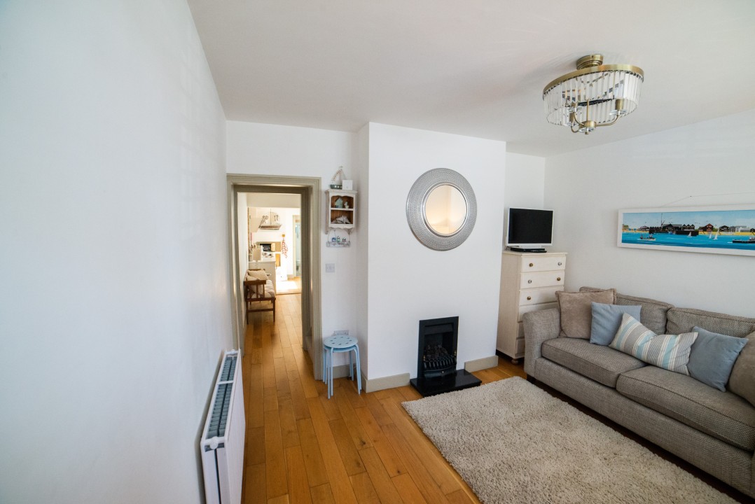 the roost living room with smart tv
