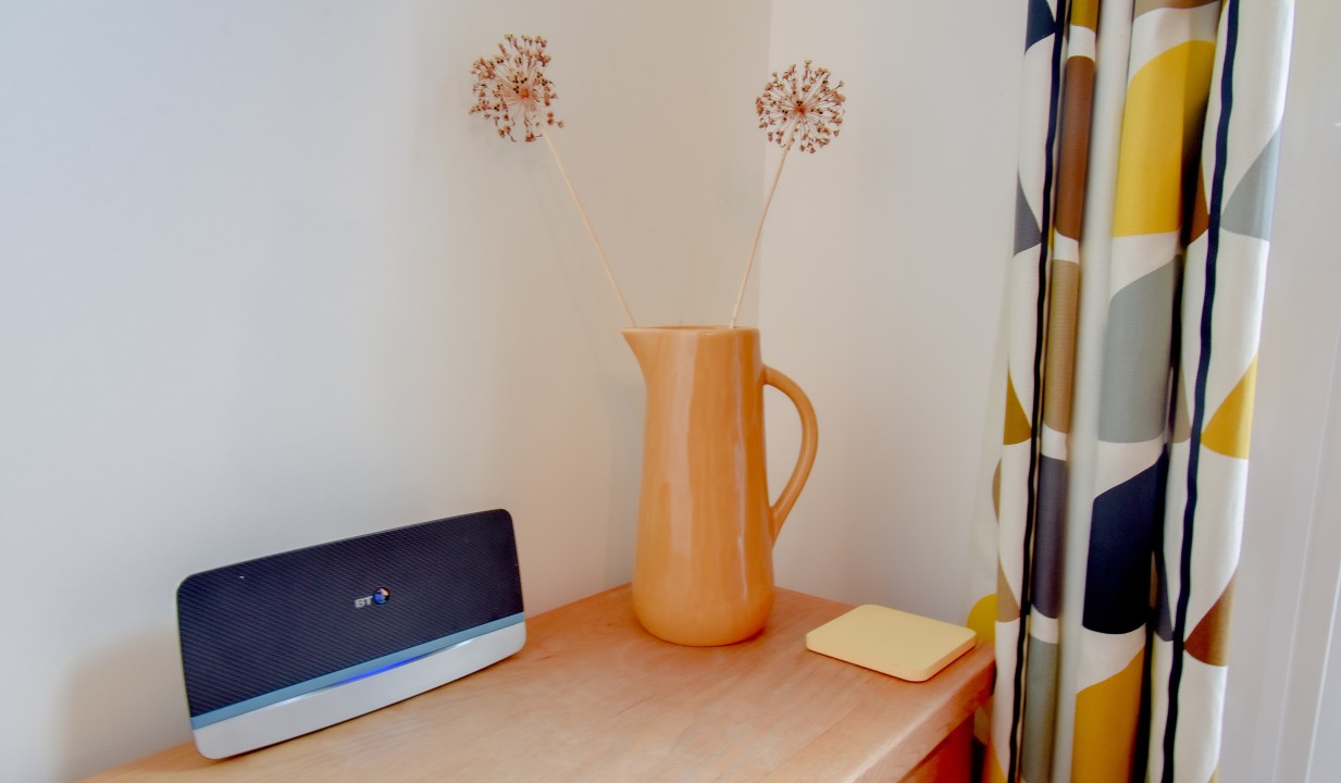 living room with assistant